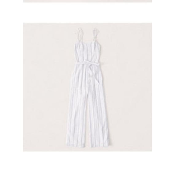 Abercrombie & Fitch Pants - Abercrombie Tie Strap Linen Blend Jumpsuit